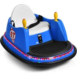 Costway Autoscooter 6V Kinder Blau , Kunststoff , 75x42x57 cm , Spielzeug, Spielzeugautos