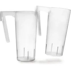 AKU® PP-Trinkbecher mit Henkel, 500 ml/0,50 l, Mehrweg, Kunststoff, transparent/leicht milchig