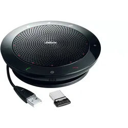 Jabra SPEAK 510+ MS Konferenzlautsprecher (Bluetooth® Klasse 1, Modell mit USB Bluetooth Dongle, 100m Bluetooth, USB-Anschluss)