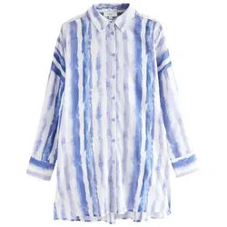 Next Strandshirt Strandkleid aus 100 % Baumwolle (1-tlg) blau 52 (GB: 24)