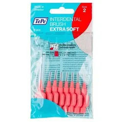 TePe Interdentalbürsten Interdentalbürste Extra Soft Rot ISO Gr. 2