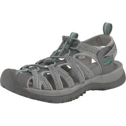 Sandale KEEN "WHISPER", Damen, Gr. 42, bunt (hellgrau, grün), Synthetik, Schuhe Sandale