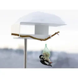 Vogelfutterhaus Opossum Design grau, Designer Richard Sinnig, 162x36x24 cm