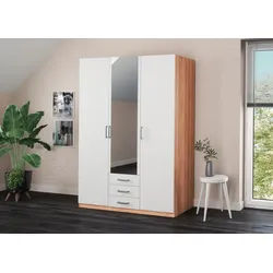 priess Kleiderschrank Amsterdam, viel Stauraum durch viele Schubkästen mit oder ohne LED-Beleuchtung weiß 140 cm x 193 cm x 56 cm
