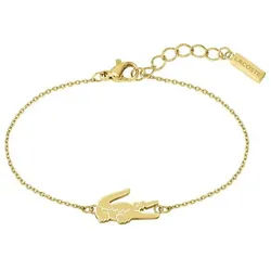 Lacoste Freundschaftsarmband Schmuck Edelstahl Partnerarmband CROCODILE gelb|goldfarben