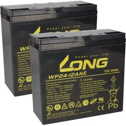 Akkusatz 2x Kung Long 12V (24V) 24Ah für E-Scooter E-Roller E-Mobil