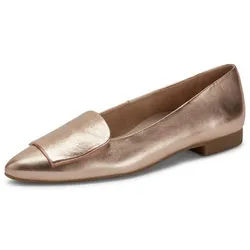 Les ballerines en cuir nappa veau Paul Green or