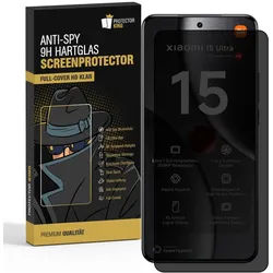 2x Blickschutz 9H Panzerglas für Xiaomi 15 Ultra Full-Curved Anti-Spy Privacy echtes Tempered Glass Schutzglas Displayschutz Screen-Protector