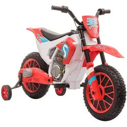 Homcom Elektro Kindermotorrad, Blau/Grün/ Rot, PP+ Metall , Kunststoff , 51.5x68x106.5 cm , Freizeit & Co, Gartenspielzeug, Kinder-Elektrofahrzeuge