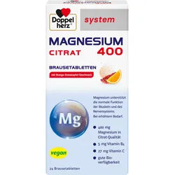 Doppelherz system MAGNESIUM CITRAT 400 24 St Brausetabletten