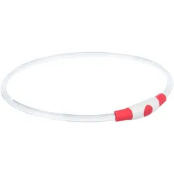 TRIXIE Flash Leuchtring USB, L–XL: 65 cm / Ø 8 mm, rot
