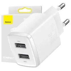 Compact Quick Charger 2x USB 10.5W (white)