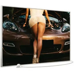STEINFELD Heizsysteme Infrarotheizung Bild 900W, 120x74cm, Made in Germany, 7J Garantie, mit Thermostat, viele Motive silberfarben