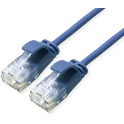 ROLINE GREEN UTP Patchkabel Cat.6A (Class EA), LSOH, slim, blau, 2 m