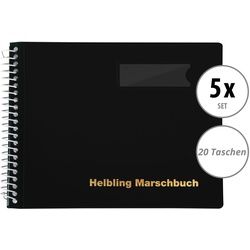 Helbling BMS20 Marschbuch schwarz 20 Taschen 5x Set