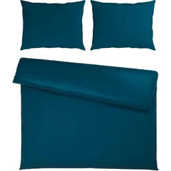 Bettwäsche Xenia Uni XXL Blau ca. 200x220cm
