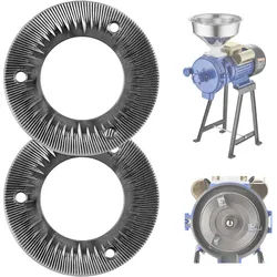 VEVOR Ersatz-Mahlscheiben 2er Set für VEVOR GM-001, GM-002, GM-003 Mais- und Gewürzmühlen, Mahlplatten für Trockenmahlung, Passend für Mais, Getreide & Gewürze, Trockenmahlscheiben aus Gusseisen