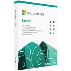Microsoft Office 365 Family | PC/MAC/Mobilgeräte | Vollversion