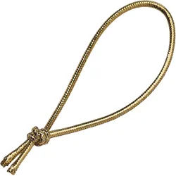 100 Fertigschleifen mit Einfachknoten 80 mm | gold, Latex|Polyester