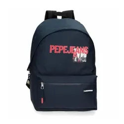 Pepe Jeans Unisex für Kinder. 65523D1 Dikran Rucksack 44cm anpassbar an Trolley blau (OSFA), Lässig, Polyester, Marine, Kinderbekleidung