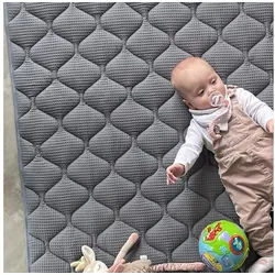 Krabbeldecke Sanosoft® Krabbeldecke aus Deutschland, Sanosoft, Öko-Tex und Made in Germany grau 150 cm x 130 cm