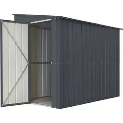 Globel Anlehn-Metallgerätehaus Wandzierde Lean-To L56 - L58 155 x 242 cm (Modell L58) anthrazit