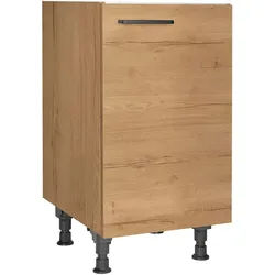 Nobilia Spülenunterschrank , Eichefarben , Metall , einzeln stellbar , 45x87x56 cm , Blauer Engel, Pefc, Goldenes M, Made in Germany, DGM-Klimapakt , Küchen, Küchenmöbel