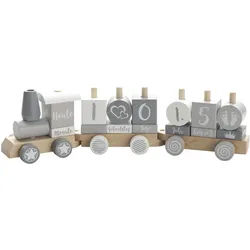 My Baby Lou Dekozug , Grau, Naturfarben, Weiß , Holz , Birke , massiv , 11x6.5x40 cm , EN 71 , zum Stecken , Baby & Kindermöbel, Babyzimmer, Kinderzimmer Deko