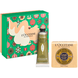 L'Occitane Verbene Mini-Geschenkset Xmas 23 = Verbene Handcreme 30 ml + Shea Verbene Seife 50 g - 2 Artikel im Set