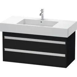 Duravit Ketho Waschtischunterbau wandhängend Eiche Schwarz Matt 1000x455x480 mm - KT664101616 KT664101616