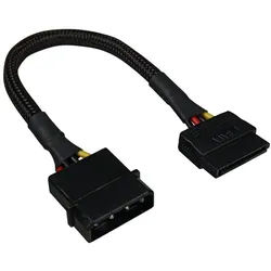 Sharkoon Sharkoon SATA Stromadapter, Adapter, (15cm) Computer-Kabel schwarz