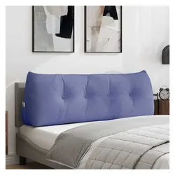 vidaXL Rückenkissen, Rücken Kissen Jeans blau 140 x 24 x 50 cm Stoff blau