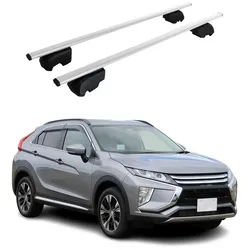OMAC Dachträger Gepäckträger für Mitsubishi Eclipse Cross GK 2017-2023 ABE Silber (2-St), Wasserbeständig,Abnehmbar,Multifunktional,Leichtgewichtig grau|silberfarben