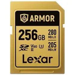 Lexar SDXC Pro Gold Series ARMOR UHS-II V60 IP68 Stainless Steel R280 256 GB