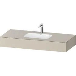 Duravit Qatego Einbauwaschtisch mit Konsole Taupe Supermatt 1200x550x170 mm - QA4692083830000 QA4692083830000