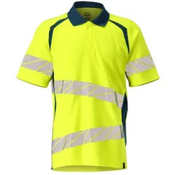 MASCOT Herren Polo-Shirt ACCELERATE SAFE Hi-vis Gelb / Dunkelpetroleum XXL - 19083-771-1744-XXL - Hi-vis Gelb / Dunkelpetroleum