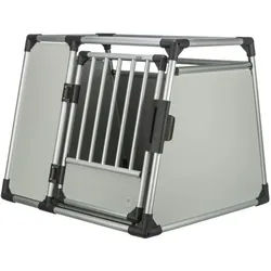 TRIXIE Transportbox Aluminium silber/hellgrau Transportbox Größe L - XL (94 x 75 x 88 cm)