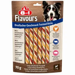 8in1 Triple Flavour Twisted Sticks 10 St