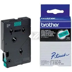 Original Brother Schriftbandkassette schwarz/grün (TC-701) P-Touch 500 II 666 TD 2000 2001 3000 5000