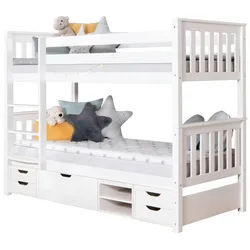 Etagenbett Holz Sammy ca. 90x200 cm Weiß