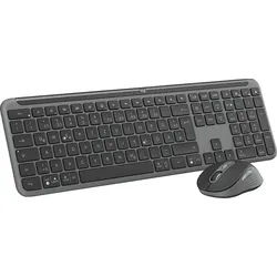 LOGITECH MK950 Signature Slim Combo, Tastatur & Maus Set, kabellos, Graphit