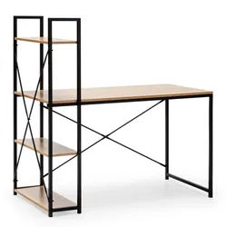 VS Venta-stock Schreibtisch 120/64/120 Lidia schwarz , Schwarz , Holzwerkstoff , 120x120x64 cm , Büromöbel, Schreibtische, Schreibtischkombinationen