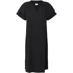 Midikleid KAFFE "Kleid KAyrsa", Damen, Gr. 34, N-Gr, schwarz deep, Obermaterial: 52% Baumwolle CO. 48% Polyester PES., Kleider Midikleid