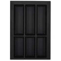 SO-TECH® Besteckeinsatz ORGA-BOX VII schwarz für z.B. Schüller und Schröder Küchen, für Schubladen mit 40 cm Breite, 326 x 474 mm schwarz 32.6 cm x 5.05 cm x 47.4 cm