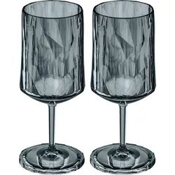 Koziol Superglas CLUB No. 4 2er Set 300 ml transparent grey