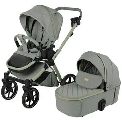 Jimmylee Kinderwagenset , Mintgrün , Kunststoff, Textil , 59x106x100 cm , EN 1888, Textiles Vertrauen - Oeko-Tex® , Feststellbremse, Fußstütze abklappbar, Federung, kugelgelagerte Räder, Verdeckung abnehmbar, 5-Punkte-Gurt, Doppelbremse,5-Punkt-Gurt, Gurtschoner, Verdeck abnehmbar, Sichtfenster, Sitz umsetzbar , Baby on Tour, Kinderwagen, Kombikinderwagen