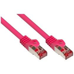 VARIA 8060-002M - Patchkabel Cat.6, S/FTP, 0.15m, magenta LAN-Kabel, (15,00 cm) rosa