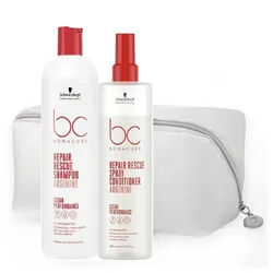 Schwarzkopf Professional Haarpflege-Set Repair Rescue Shampoo 500ml+Spray Cond. 400ml+Tasche