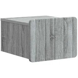 vidaXL Nachttisch 33 x 34,5 x 24 cm Nachttisch hängend Nachtschrank Nachtkommode Graues grau