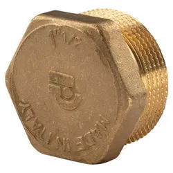 Messing Gewinde-Fitting Stopfen 1 1/2'' AG (DN 40) - schwere Ausführung